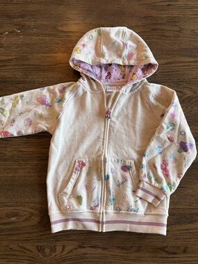 Limited Edition Disney Cream & Light Pink Princess Zip Hoodie for Kids